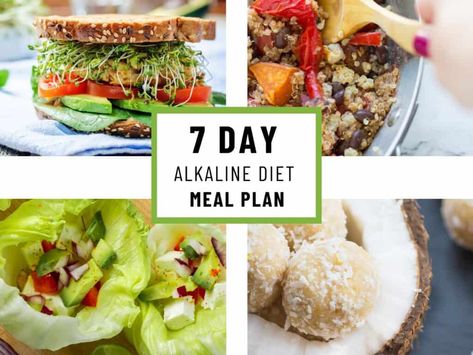 Easy 7 Day Alkaline Meal Plan for Beginners - Intentionally Eat 30 Day Alkaline Meal Plan, Alkaline Diet Recipes Meals, Alkaline Diet For Beginners Dr Sebi, Dr Sebi Alkaline Food List, Dr Sebi Meal Plan, Easy Alkaline Recipes, Alkaline Meal Plan, Alkaline Cleanse, Alkaline Diet For Beginners