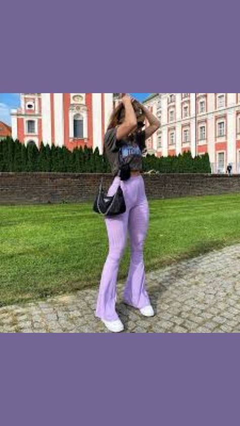 Purple Leggings Outfit, Flare Leggings Outfit, Leggings Outfit, Purple Leggings, Flare Leggings, Outfits With Leggings, Cute Casual Outfits, Casual Outfits, Leggings