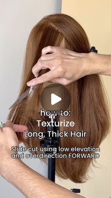 Justin Toves-Vincilione on Instagram: "How To Texturize ✂️ Long, Thick Hair  . Learn how I approach highly dense hair that needs to look and feel weightless using @arcscissors & professional haircutting techniques!  . I share my salon efficient techniques that bring me results everytime so lmk if this help you behind the chair!  . I am using my Paragon II 7” scissor - notice I did not die blenders! I will often complete the entire cut with this scissor alone because of it’s versatility ✂️ use code JUSTIN15 for 15% off ;)  . #haircutting #haircuts #hairvideos #haireducation #hairstyles #hairstyle #longhair #thickhair #hairtutorial #howtobeauty #beautytips" Best Haircuts For Thick Hair Long, How To Use Thinning Shears Thick Hair, Haircutting Techniques, Dense Hair, Trim Hair, Thick Hair Cuts, Thinning Shears, Covering Gray Hair, Behind The Chair