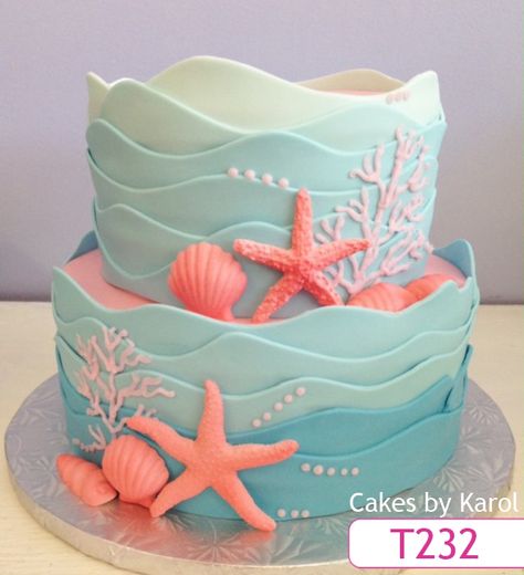 Beach Cakes Ideas, Beachy Birthday Cake, Beach Cakes Birthday, Beach Theme Cakes Birthday, Beach Cake Birthday, Beach Theme Cakes, Beach Themed Birthday Cakes, Beach Cake Ideas, Summer Theme Cake