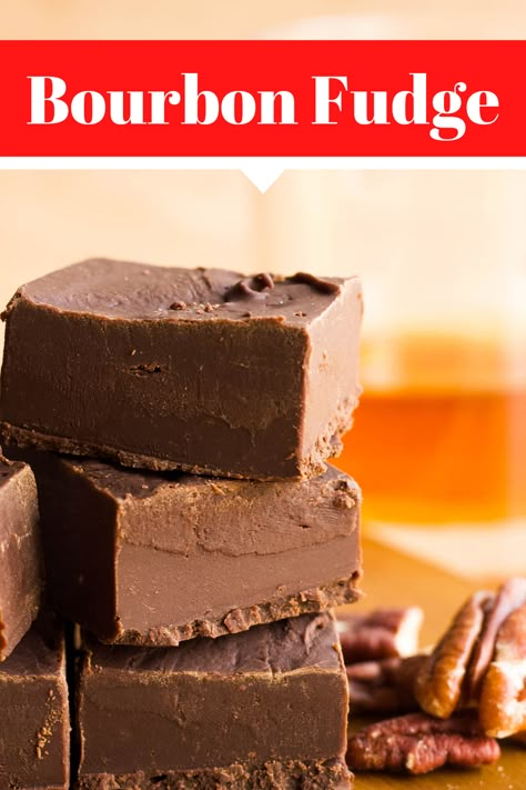 Bourbon Fudge, Boozy Baking, Bourbon Recipes, Homemade Fudge Recipes, Alcoholic Desserts, Fudge Recipes Chocolate, Chocolate Bourbon, Condensed Milk Recipes, Fudge Recipes Easy