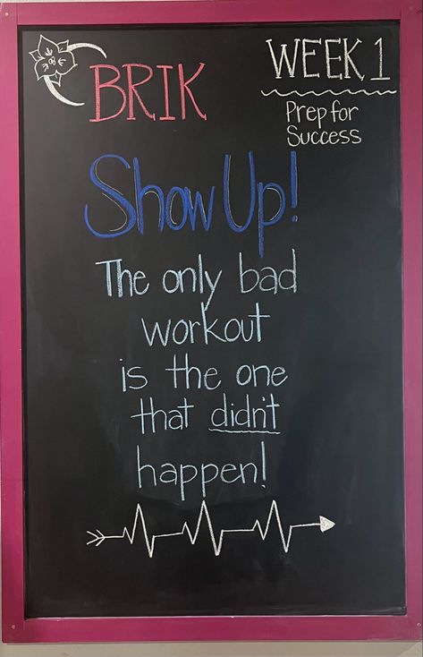 Gym Chalkboard, Club Pilates, Chalkboard Calendar, Chalkboard Ideas, Chalkboard Designs, Chalkboard Signs, Show Up, Store Fronts, Future Wedding