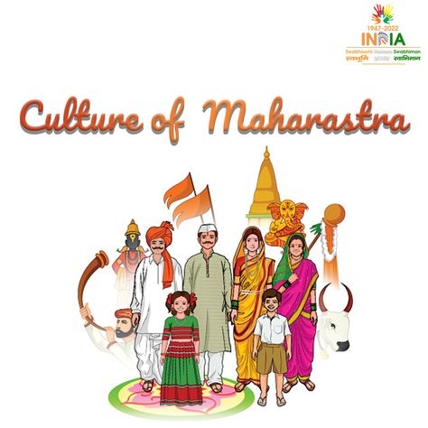 Culture of Maharashtra- The second most populous state in India, Maharashtra is a beautiful tapestry of different cultures and traditions. The state has an amalgamation of different cuisines, costumes and dance forms as per the physical features of the locality. #swabhoomihamaraswabhiman #indianculture #india #CultureOfMaharashtra #instagram #lifestyles #love #photography #religions #maharashtrian #maharashtra #marathi #mumbai #marathimulgi Maharashtra Culture Drawing, Culture Of Maharashtra, Maharashtra Culture Aesthetic, Maharashtra Culture Art, Maharashtra Culture Illustration, Maharastra Culture Photography, Maharashtrian Illustration, Maharashtra Tradition, Maharashtra Illustration