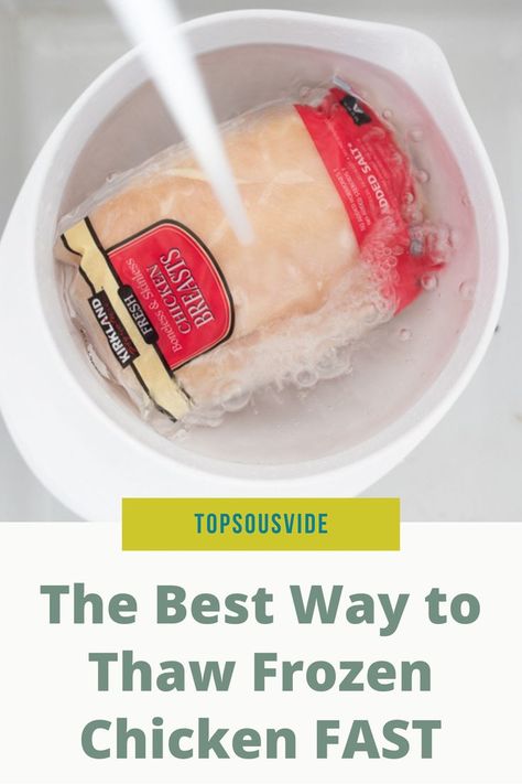 The 3 best ways to thaw your frozen chicken fast! Sous Vide Chicken Recipes, Defrost Chicken Quickly, How To Defrost Chicken, Thawing Chicken, Sous Vide Recipes Chicken, Defrost Chicken, Sous Vide Chicken, Skip It, Sous Vide Recipes