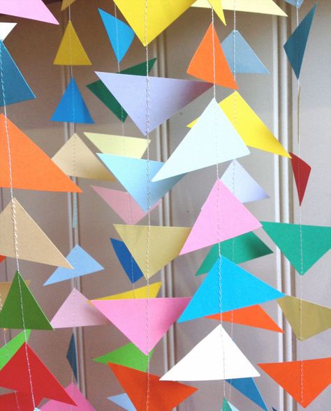 KITE   Paper Garland 12 Feet by MaisyandAlice on Etsy, $15.00 Garland Party Decor, Kite Tail, Paper Decoration, Geometric Wedding, Pom Pom Garland, Decoration Birthday, Diy Garland, Paper Garland, Garland Wedding