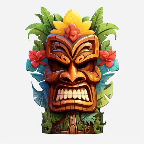 Tiki Character Vectors, Photos and PSD files | Free Download Tiki Character, Tiki Masks, Tiki Hawaii, Tiki Faces, Tiki Man, Tiles Game, Tiki Totem, Tiki Art, Tiki Mask