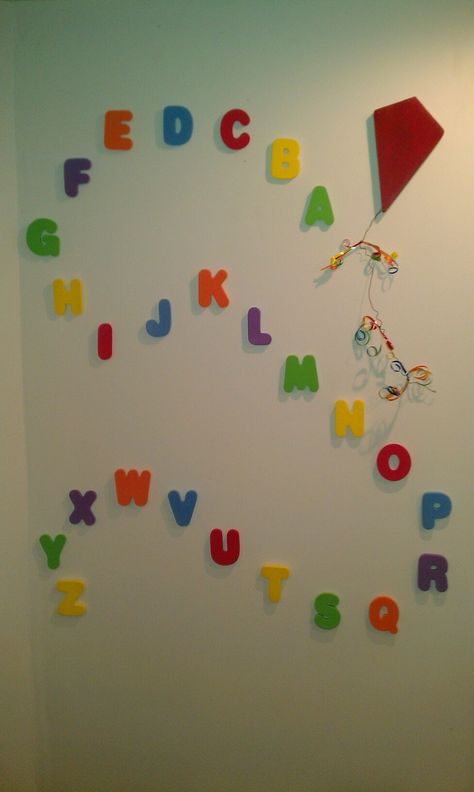 Alphabet In Classroom Wall, Alphabet Display Classroom Abc Wall, Alphabets Decoration Classroom, Abc Classroom Decoration, Daycare Wall Decor Diy, Alphabet Wall Decor Classroom, Preschool Classroom Decorations Wall, Alphabet Board Ideas Classroom, Alphabet Decoration Ideas