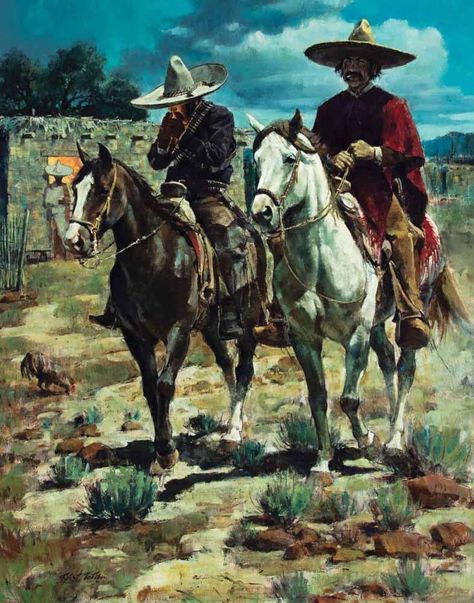 Mexican Cowboy Art, Mexican Cowboys, Mexican Western, Mexican Cowboy, Western Mexican, Cowboy Artwork, Mexican Artwork, Mexican Culture Art, Comic Book Layout