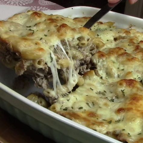 Philly Cheesesteak & Pasta Casserole – Catherine's Plates Catherine's Plates, Philly Cheesesteak Pasta, Cheesesteak Pasta, Cheese Pasta Bake, Steak Casserole, Philly Cheese Steak Casserole, Oven Meals, Philly Steak, Steak Pasta