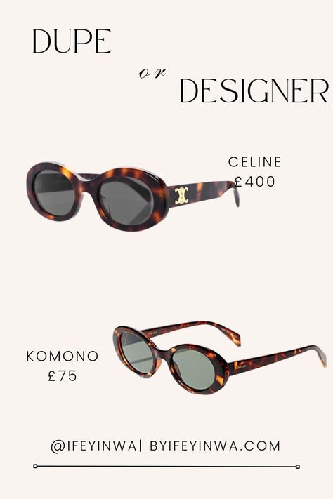 I found the perfect Celine Triomphe 01 oval sunglasses dupe for under £100! #dupes #celinesunglasses Triomphe Celine, Celine Triomphe, Celine Sunglasses, Oval Sunglasses, Sunglasses