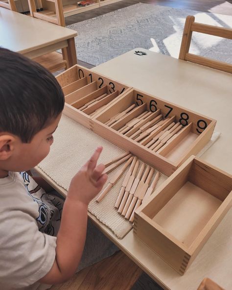 At Lily Montessori, we use the Spindle Box to teach kids in Preschool early math skills. 🧮✨ By placing spindles in the right compartments, little ones connect numbers with real quantities, boosting their counting and confidence! It’s a simple, hands-on activity that helps kids learn and grow. 🌱 #LilyMontessori #EarlyLearning #CountingMadeFun #daycare #ottawa #montessoriottawa Spindle Box Montessori, Montessori Homeschool, Montessori Practical Life, Dream Future, Montessori Preschool, Early Math, Duke Of York, Practical Life, Teach Kids