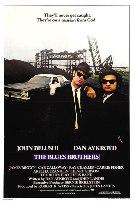 "The Blues Brothers" movie poster, 1980. Elwood Blues, Blues Brothers Movie, Blues Brothers 1980, John Belushi, Dan Aykroyd, Joe Walsh, John Candy, Brothers Movie, Series Poster