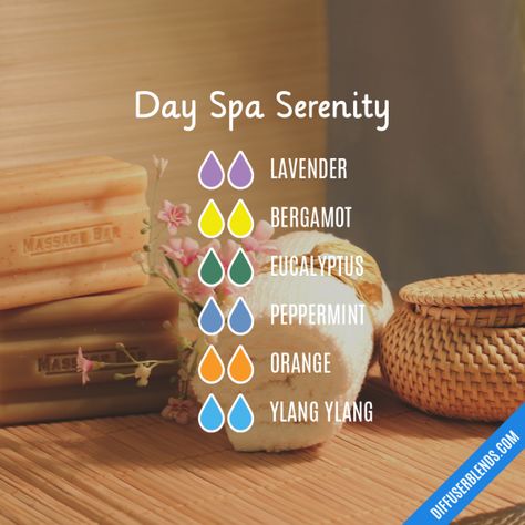 Spa Scents Essential Oils, Serenity Essential Oil, Lilin Aroma, Essential Oil Combinations, Doterra Essential Oils Recipes, Essential Oil Diffuser Blends Recipes, Magia Das Ervas, Essential Oil Remedy, Young Living Essential Oils Recipes