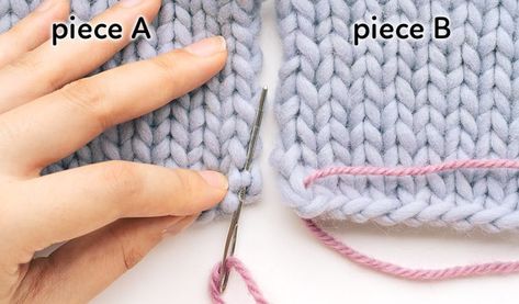 How to Mattress Stitch an Invisible Seam - Sheep and Stitch Mattress Stitch Knitting, Knitting Patterns Free Blanket, Large Knitting, Invisible Stitch, Ravelry Knitting, Knitting Help, Mattress Stitch, Knitting Stitches Tutorial, Knitting Machine Patterns