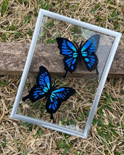 Blue Morpho Butterfly, Easy Diy Gifts, Small Canvas Art, School Art Projects, Stained Glass Projects, Still Waiting, Easy Diy Art, Coloring Book Art, Small Canvas