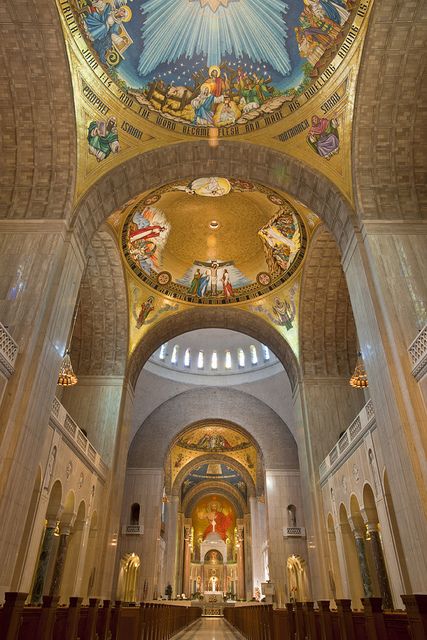 Basilica of the National Shrine of the Immaculate Conception in Washington DC Catholic Churches, The Immaculate Conception, Beautiful Churches, Cathedral Architecture, Sacred Architecture, Windproof Lighter, Immaculate Conception, Old Churches, Cathedral Church