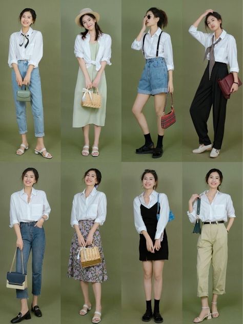 Mode Ulzzang, Korean Casual Outfits, غرفة ملابس, Korean Girl Fashion, Fashion Hacks Clothes, Kpop Fashion Outfits, 가을 패션, Inspired Outfits, Fashion Design Clothes