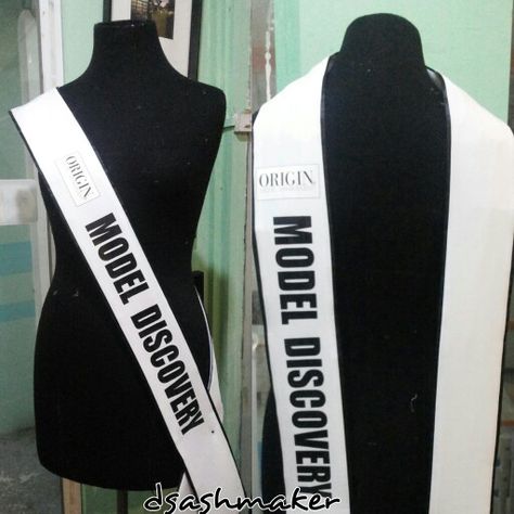 Model discovery sash by #dsashmaker Pageant Sashes, St Mary, Bandanas, Phone Wallpaper, Quick Saves