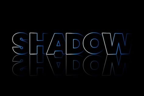 Shadow shadow style typography on black ... | Free Photo #Freepik #freephoto #word #typography #word-effect #fonts Photo Shadow, Summer Typography, Futuristic Typography, Neon Typography, Shadow Logo, Shadow Shadow, Gold Logo Design, Embossed Text