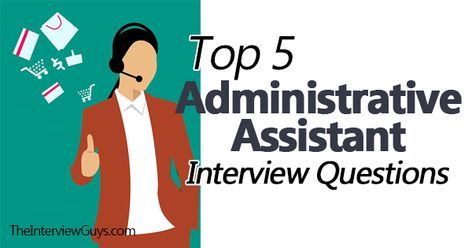 Our top 5 Administrative Assistant interview questions. In order to nail your interview, you need to be prepared for these 5. Administrative Assistant Interview Questions, Executive Administrative Assistant, Best Interview Questions, Job Interview Prep, Interview Questions To Ask, Job Interview Preparation, Admin Assistant, Interview Answers, Job Advice