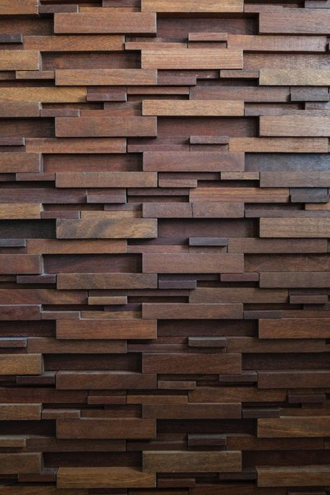 Sunnybrook - Tatum Brown Custom Homes (Dallas, Texas) Wood Wall Tiles, Reclaimed Wood Paneling, Wooden Panelling, Wooden Wall Panels, Wood Cladding, Into The Wood, Desain Lanskap, Wood Mosaic, Wall Texture