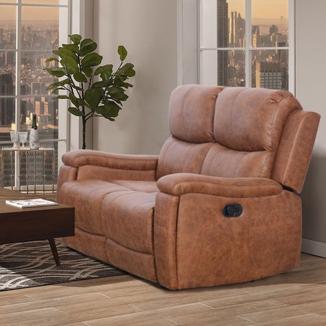 Leather Loveseat Recliner, Cognac Recliner, Sofa With Cup Holders, Leather Bean Bag Chair, Leather Reclining Loveseat, Recliner Loveseat, Leather Bean Bag, Timeless Sofa, Reclining Sofas