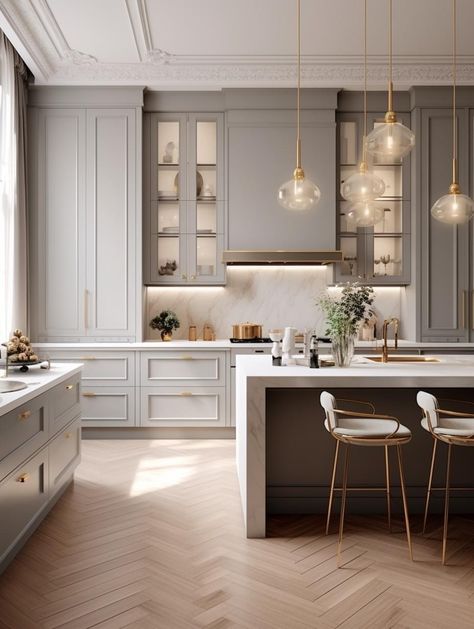 Modern Classic Kitchen, Elegant Kitchen Design, Classic Kitchen Design, Inspiration Kitchen, Working Space, Elegant Kitchens, Classic Kitchens, Kitchen Inspiration Design, Kitchen Trends