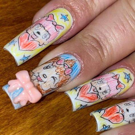 Doodle Nails, Time Doodle, Airbrush Nails, Nail Time, January 23, Valentines Nails, Nail Accessories, Nail Art Diy, Cute Nails