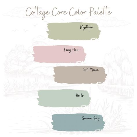 Cottage Core Color Palette Vendors: @vintageveneersdecor @vintagecharmhomestead @foxtrot_home @dumpsterdiva1923 @alisonmullendesigns @fleabodyshop - - - #painter #diy #colorpalette #cottagecore #cottagecoreaesthetic #cottagecoredecor #cottagecorestyle #cottagecoreart #chalkpaintedit #furniture #makeover #painting #furnituremakeover #autenticopaintusa #paintedfurniture #furniturewax #chalkpaintfurniture #autenticousa #chalkpainting #autentico #chalkpaintedfurniture #autenticousapain... French Cottage Color Palette, Cottage Core Colors, Cottage Core Aesthetic House, Cottage Core Color Palette, Cottagecore Color Palette, Shabby Chic Color Palette, Cottage Core Painting, Cottage Color Palette, Cozy Cottage Interiors