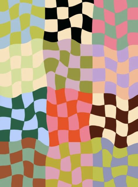 Gen Z Painting Ideas, Checkered Color Palette, Gen Z Art Aesthetic, Gen Z Color Palette 2024, Checks Print, 90s Pattern, Colourful Wallpaper Iphone, Brand Color Palette, Z Arts