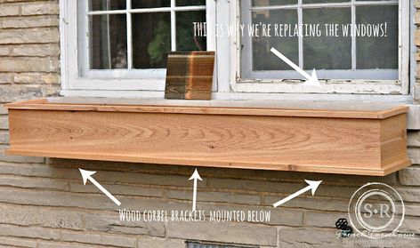 Window Shutters Diy, Cedar Window Boxes, Diy Window Trim, Repurposed Crafts, Window Diy, Window Boxes Diy, Diy Flower Boxes, Exterior Window, Diy Shutters