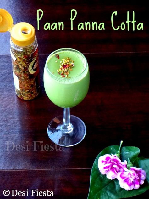 Paan Panna Cotta Fusion Foods, Fusion Desserts, Wedding Food Menu, International Desserts, Diwali Sweets, Dessert Recipies, Indian Dessert, Diwali Special, Indian Dessert Recipes