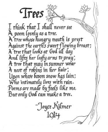 <3 "... but only God can make a tree." ~ Joyce Kilmer Art With Fabric, George Wallace, Garden Poems, Joyce Kilmer, Tree Poem, Wand Woods, Favorite Poems, Nature Poem, Van Niekerk