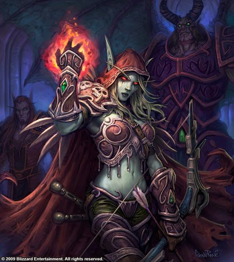 Lady Sylvanas, Hearthstone Artwork, Banshee Queen, Sylvanas Windrunner, Blood Elf, Warcraft Art, Heroes Of The Storm, Blizzard Hearthstone, Dark Elf