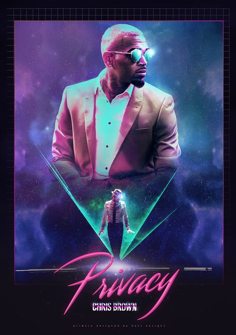 Chris Brown - Privacy Future retro poster. Chris Brown Privacy, Brown Poster, Chris Brown Official, Chris Brown Wallpaper, Breezy Chris Brown, Graphic Poster Art, Art Poster Design, Brown Wallpaper, Chris Brown