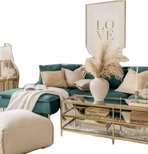 It is time to bring harmony and peace to your living room design with these gorgeous emerald green sofa ideas! Emerald Green Sofa Living Room, Green Sofa Ideas, Gold And Blue Living Room, Green Sofa Living Room Ideas, Colorful Boho Living Room, Emerald Green Sofa, Gold Gallery Wall, Green Sofa Living, Lime Green Walls