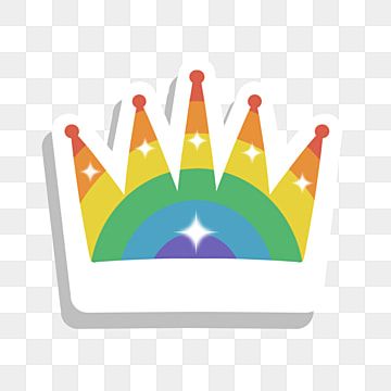 Crown Cutout, Rainbow Crown, Rainbow Cartoon, Moon Rainbow, Cartoon Sun, Rainbow Clipart, Rainbow Png, Rainbow Flag Pride, Romantic Background