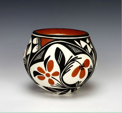 Acoma Pottery, Acoma Pueblo, Southwest Pottery, American Indian Pottery, Flower Pot Design, American Ceramics, Indian Pottery, Southwestern Art, Pueblo Pottery