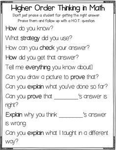 Most classrooms I've taught in have at least one or two early finishers that grasp the lesson quickly, speed through the independent wo... Math Intervention, Higher Order Thinking, Math Instruction, Math Strategies, Second Grade Math, Third Grade Math, Math Workshop, 5th Grade Math, E Mc2