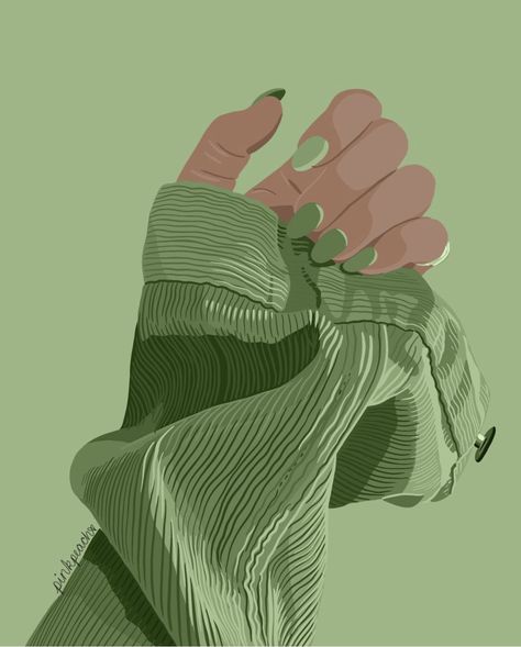 Girly_m Art, Neutral Skin, Neutral Skin Tone, Soft Sage Green, Minimalist Nail, Mint Green Aesthetic, Fashion Illustration Collage, Butterfly Art Painting, Nail Art Studio