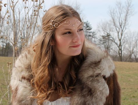 Forehead Crown, Elven Headpiece, Elf Tiara, Elf Crown, Elven Tiara, Bridal Circlet, Crown Fairy, Wire Crown, Woodland Elf