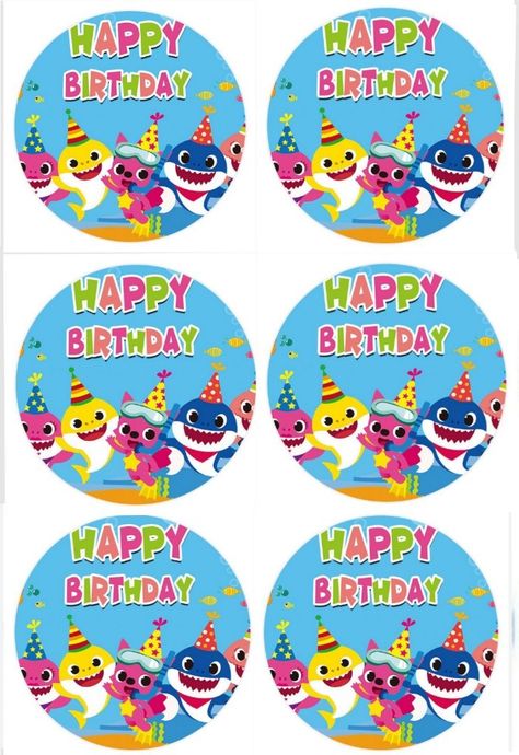 Scrapbook Printing, Stitch Drawing, Baby Shark, Cupcake Toppers, Educational Crafts, Cake Decorating, Happy Birthday, Birthday, Dresses