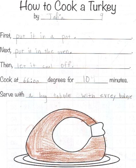 "How to Cook a Turkey" Thanksgiving fun with my firsties! Preschool How To Cook A Turkey, How To Cook A Turkey Preschool Printable, 4k Activities, Turkey Kindergarten, Prek Thanksgiving, Preschool November, Working Thanksgiving, Turkey Writing, Teaching Prek