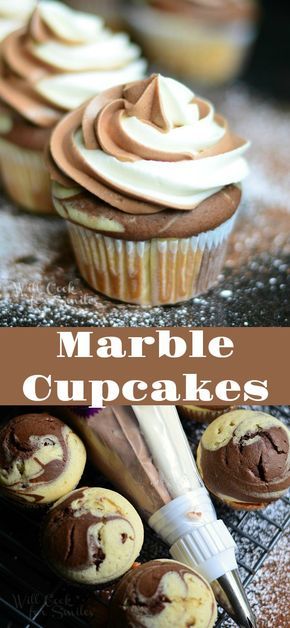 Marble Cupcakes is perfect combination of chocolate and vanilla in one cupcake. These cupcakes are topped with Marble Cream Cheese Frosting. #cupcakes #vanilla #chocolate #marble #dessert Marble Cupcakes, Frosting Cupcakes, Cupcakes Vanilla, Whipped Cream Cheese Frosting, Vanilla Cupcake Recipe, Cupcake Recipes Chocolate, Cream Cheese Frosting Recipe, Cheesecake Cupcakes, Cupcake Flavors