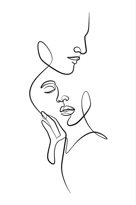 Single Line Drawing, Celebrity Caricatures, Line Art Tattoos, Line Art Design, Portrait Design, Textured Canvas Art, Brother And Sister, Outline Art, Outline Drawings