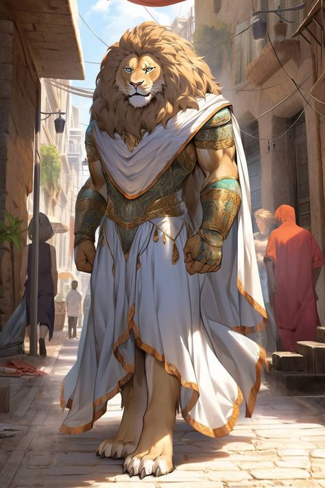 Dnd Leonin Character Art, Leonin Dnd Barbarian, Lion Dnd Character, Humanoid Lion Warrior, Lion Anthro Art, Adventurer's Guild, Dungeons And Dragons Classes, Female Character Concept, Big Cats Art