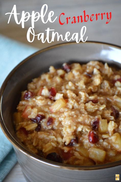 Looking for something easy and delicious to make for breakfast? Then try out our recipe for apple cranberry oatmeal. It's creamy, chock full of fresh apple & dried cranberries, and perfectly spiced with cinnamon. Plus it only takes less than 10 minutes to prepare, who doesn't love that. Instant Pot Apple Oatmeal Recipes, Apples And Cranberry Recipes, Dried Cranberry Recipes Healthy, Dried Apple Recipes, Oatmeal Old Fashioned Oats, Cranberry Breakfast Recipes, Recipes With Dried Cranberries, Dried Cranberry Recipes, Apple Cranberry Oatmeal