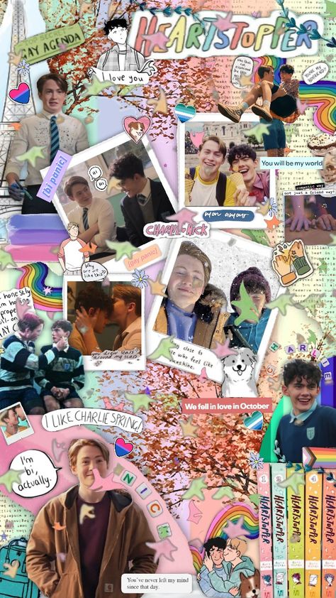 Who else is excited for season 3 ? ( October 3rd ) 😁 #heartstopper #charliespring #nicknelson #tvshow #collages #shufflefyp #teenromance Hartstoper Wallpaper, Heartstopper Season 2 Wallpaper, Hearstopper Season 3, Heartstopper Background, Heartstopper Secret Wallpaper, Heartstopper Room Ideas, Season 3 Heartstopper, Heartstopper Live Wallpaper, Heartstopper Season 2 Poster