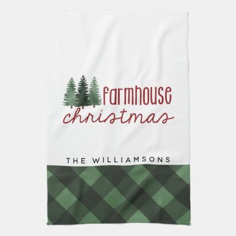 Farmhouse Christmas Country Plaid Family Name Kitchen Towel $16.85 by shabbychicgraphics Letter Styles Fonts, Cooking Gifts, Christmas Country, Linen Kitchen Towels, Kitchen Hand Towels, Gifts For Cooks, Cottage Design, Kitchen Linens, Acrylic Art Print