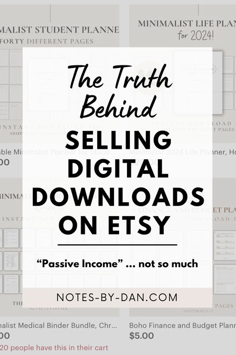 Not So Passive Income The Truth Behind Selling Digital Products on Etsy Things To Sell On Etsy, Selling Digital Products On Etsy, Starting An Etsy Shop, Start An Etsy Shop, Selling Printables, Medical Binder, Building Self Confidence, Selling Digital Products, Etsy Ideas